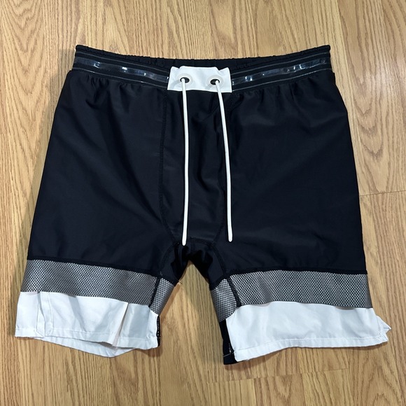 Ten Thousand Fight Shorts Mens Medium Beige 7 in Inseam Athletic Lined Stretch - Picture 8 of 10